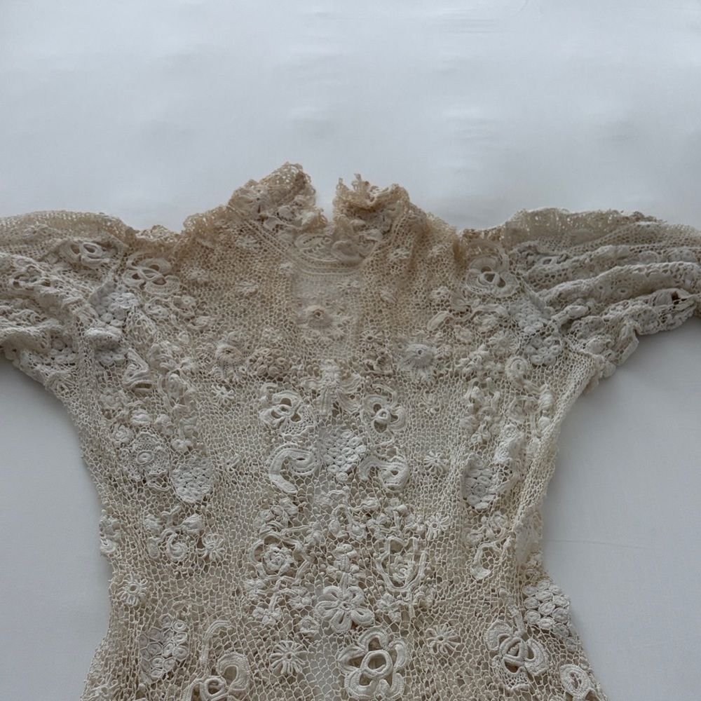 Unique Vintage Cream Lace Maxi Dress
